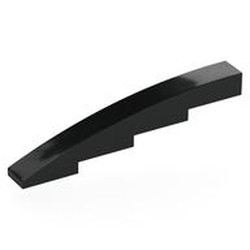 LEGO part 7217 Brick Curved 1 x 8 x 1 2/3 in Black