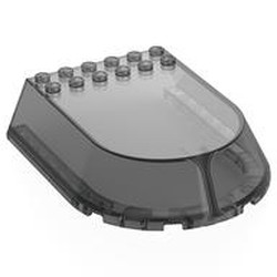 LEGO part 8413 Windscreen 8 x 10 x 2 with Rounded Front, Sloped Sides in Trans-Black