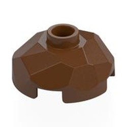 LEGO part 8079 Rock Boulder 2 x 2 x 2/3, Top in Reddish Brown