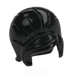 LEGO part 15503 Hair Beehive Style with Sideways Fringe in Black