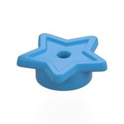 LEGO part 11609 Tile, Star with Stud Holder, Pin Hole in Dark Azure