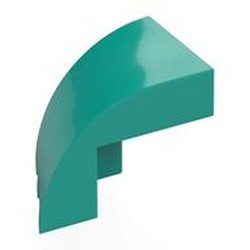 LEGO part 7520 Brick Wedged, Curved 3 x 2 x 1 2/3 with Stud Notch Right in Bright Bluish Green/ Dark Turquoise