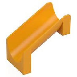 LEGO part 27976 Slide Straight 4 x 6 x 6 in Flame Yellowish Orange/ Bright Light Orange