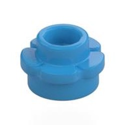 LEGO part 24866 Plant, Flower, Plate Round 1 x 1 with 5 Petals in Dark Azure