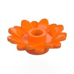LEGO part 6901 Plant, Sunflower 2 x 2 with 16 Petals in Bright Orange/ Orange
