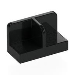 Panel 1 x 2 x 1 with Rounded Corners and Central Divider