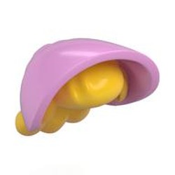 LEGO part  WIG, W/ HAT, NO. 15 in Bright Yellow/ Yellow