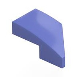 LEGO part 29120 Brick Wedged, Curved 2 x 1 with Stud Notch Left in Blue Violet