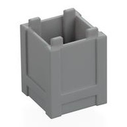 LEGO part 61780 Container Box 2 x 2 x 2 - Top Opening in Medium Stone Grey/ Light Bluish Gray