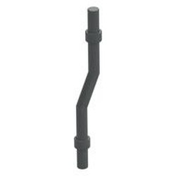 LEGO part 7078 Bar 6L with Stop Rings and Double Bent in Dark Stone Grey / Dark Bluish Gray