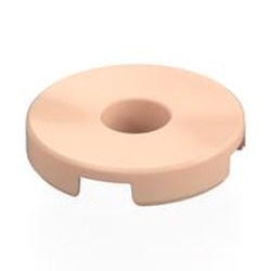 LEGO part 15535 Tile Special Round 2 x 2 with Hole in Light Nougat
