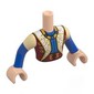 Minidoll Torso Man with Light Nougat Arms and Hands with print