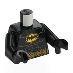 LEGO part 973c03h03pr0029 Torso, Black Arms and Hands with print in Black