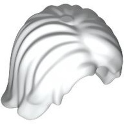 LEGO part 88283 Hair Mid-Length Tousled with Center Part in White