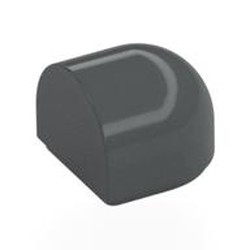 LEGO part 7818 Brick Round 1 x 1 x 2/3 Half Circle, Curved Top in Dark Stone Grey / Dark Bluish Gray