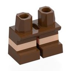 LEGO part  MINI LEG in Reddish Brown