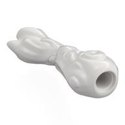LEGO part 8191pat0001 Smoke Effect with Bar, Pin Hole with Trans-Clear Pattern in White