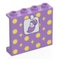 Panel 1 x 4 x 3 [Side Supports / Hollow Studs] with Photo of Lavender Swaddled Baby, Yellow Stars on Wallpaper print