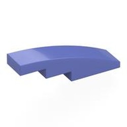 LEGO part 11153 Brick Curved 4 x 1 No Studs [Stud Holder with Symmetric Ridges] in Blue Violet