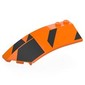 Wedge Curved 8 x 3 x 2 Open Left with Black Shapes print