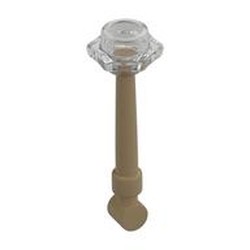 LEGO part 102498pat0001 Equipment Wand with Trans-Clear Hollow Stud Pattern in Sand Yellow/ Dark Tan