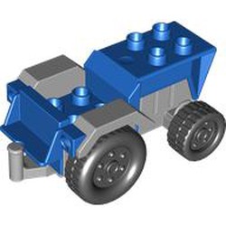 Duplo Tractor with Light Gray Engine and Fenders