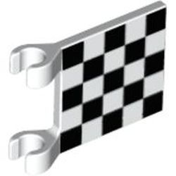 Flag 2 x 2 Square [Thin Clips] with Chequered Print