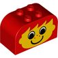 Brick Curved 2 x 4 x 2 Double with Freckled Face Print