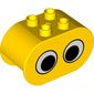 Duplo Brick 2 x 4 x 2 Rounded Ends with Large Centered Eyes print