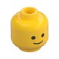 Minifig Head Standard Grin Print [Hollow Stud]
