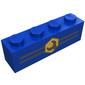 Brick 1 x 4 with Stripes and Wrench Print