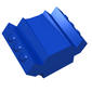 Brick Sloped 2 x 2 No Studs with Angled Side Block Extensions