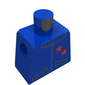 Minifig Torso with Racing Jacket and Two Stars Red Print racers