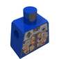 Minifig Torso UFO Silver and Gold Circuitry Print