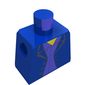 Minifig Torso with Jacket over Lt Blue Button Down Shirt Print