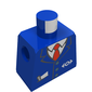 Minifig Torso with Suit with Pocket, Red Tie, Train Print