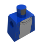 Minifig Torso HP with Grey Sweater and Light Nougat Neck Print