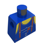 Minifig Torso with Tank Top, Braces & Yellow Skin Print