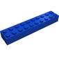 Brick 2 x 10 without Bottom Tubes, 2 End Slots