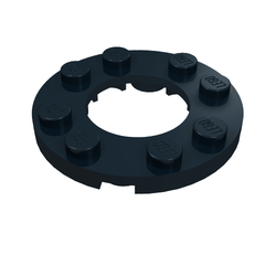 Lego 11833 x2 Plate Round 4 x 4 with 2 x 2 Hole Light Bluish Grey