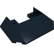 Brick Wedged, Sloped 45° 6 x 4 Double / 33°, 5 Bottom Tubes [Train Roof] (13269)