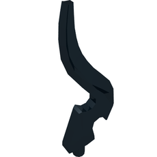 Wave / Flame Rounded Single with Pin (18395)