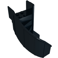 Stairs 6 x 6 x 9 1/3 Curved Enclosed (2046)