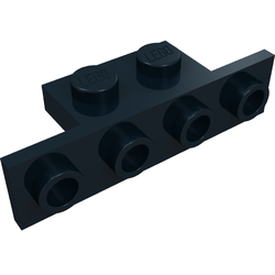 2 X  2436 Lego Bracket 1 x 2-1 x 4 Black