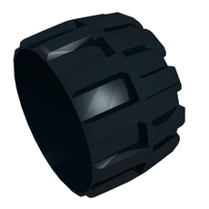 Wheel Hard Plastic Giant (71mm D. x 47mm) (2573)