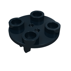 Wheel Holder, Plate, Round 2 x 2 Thin with Clips
