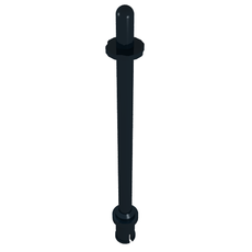 Bar 8L - Two Stop Rings / One Pin, Technic Figure Ski Pole [Rounded End] (2714a)