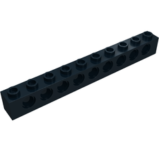 Technic Brick 1 x 10 [9 Pin Holes] (2730)