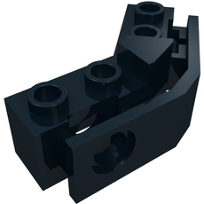 Technic Brick 1 x 2 - 1 x 2 Angled with Bumper Holder [Closed Front] (2991)