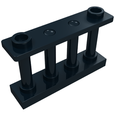 Fence Spindled 1 x 4 x 2 [2 Top Studs] (30055)